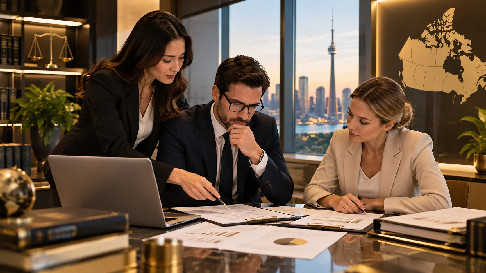 Business consultants reviewing compliance and launch requirements for iGaming market readiness in Canada.